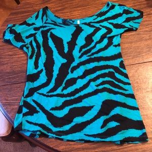 Rue21 Off the Shoulder Zebra Print Top